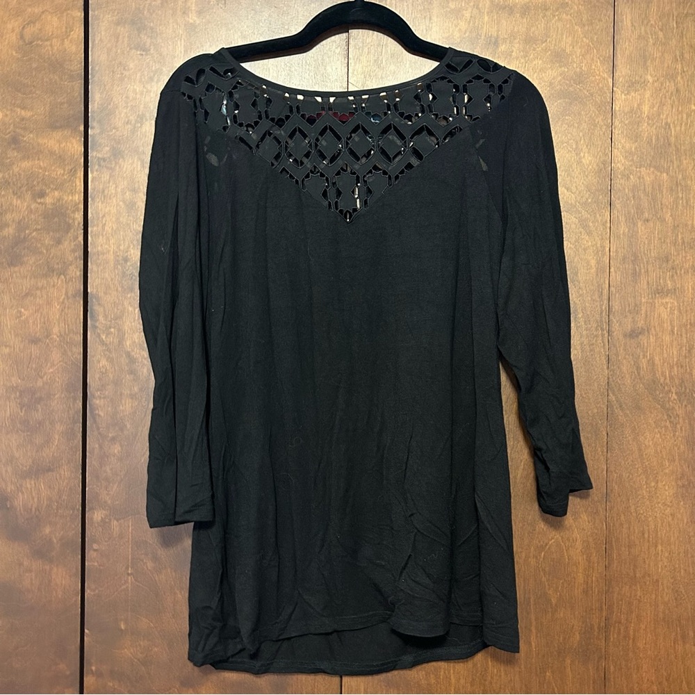 Black Detailed Blouse